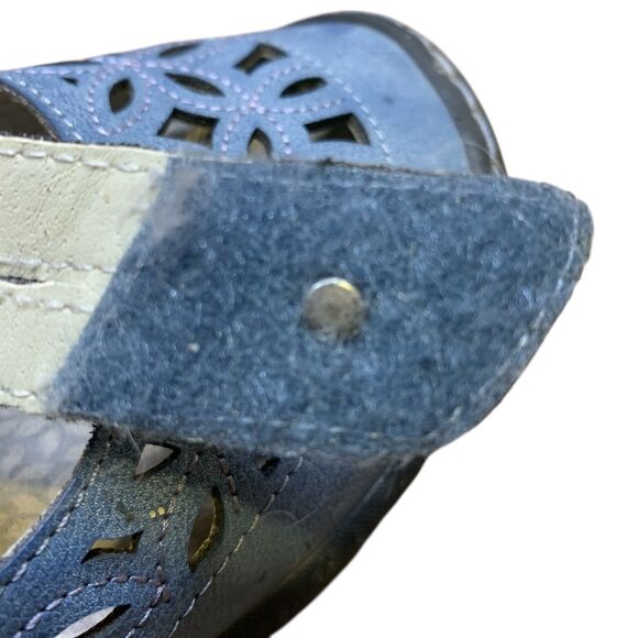 JBU Women's Shoes 8 M Blue Bellarose Encore Mary Jane Leather Strap Memory Foam - Picture 9 of 16